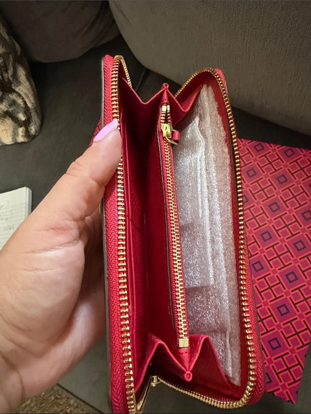 Tory Burch pebbled leather